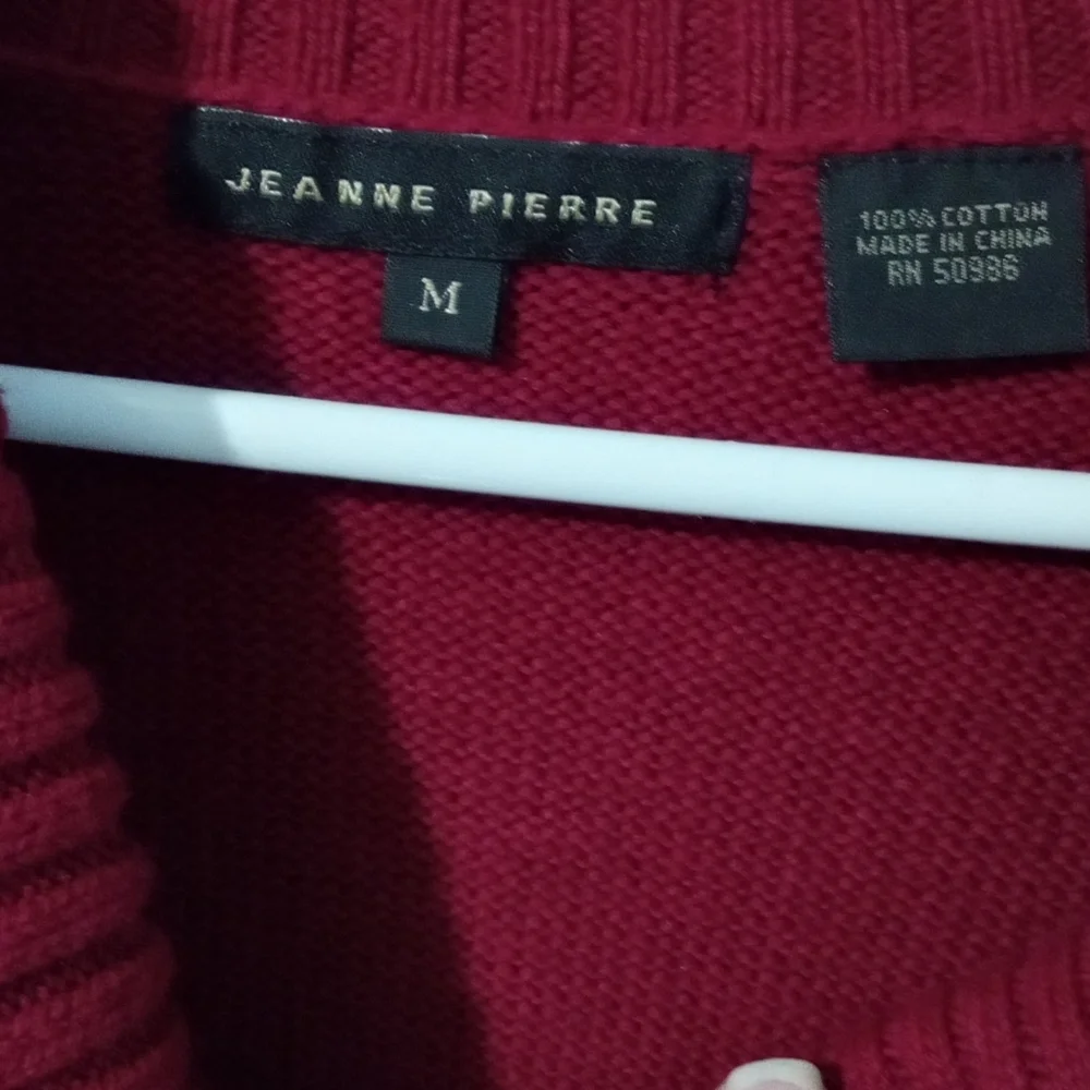 JEANNE PIERRE Women's Deep Red Turtleneck Sweater - Picture 2 of 4